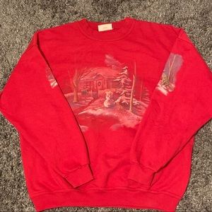 Red Christmas Sweater Sweatshirt Crewneck